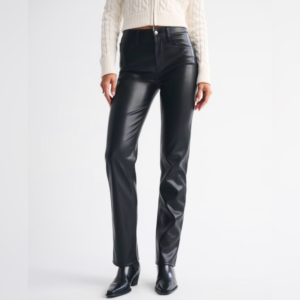 Abercrombie & Fitch Shiny Black Pants